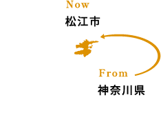 from 神奈川県 now 松江市