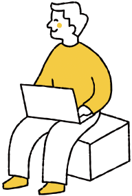 パソコンを使う人のイラスト