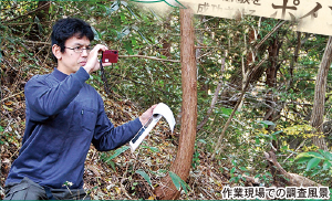 作業現場での調査風景