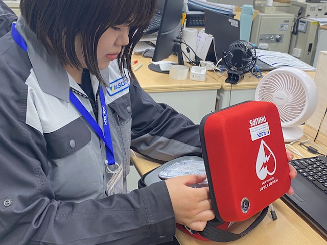 AED等の納品や応急救護訓練も実施しています！