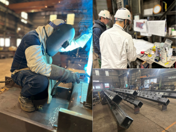 建築鉄骨製造工場での加工全般