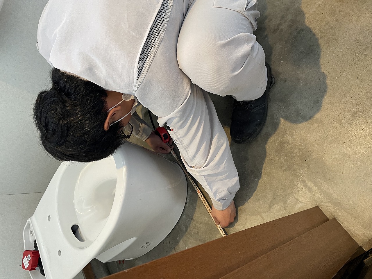 管工事(洋風便器取付)