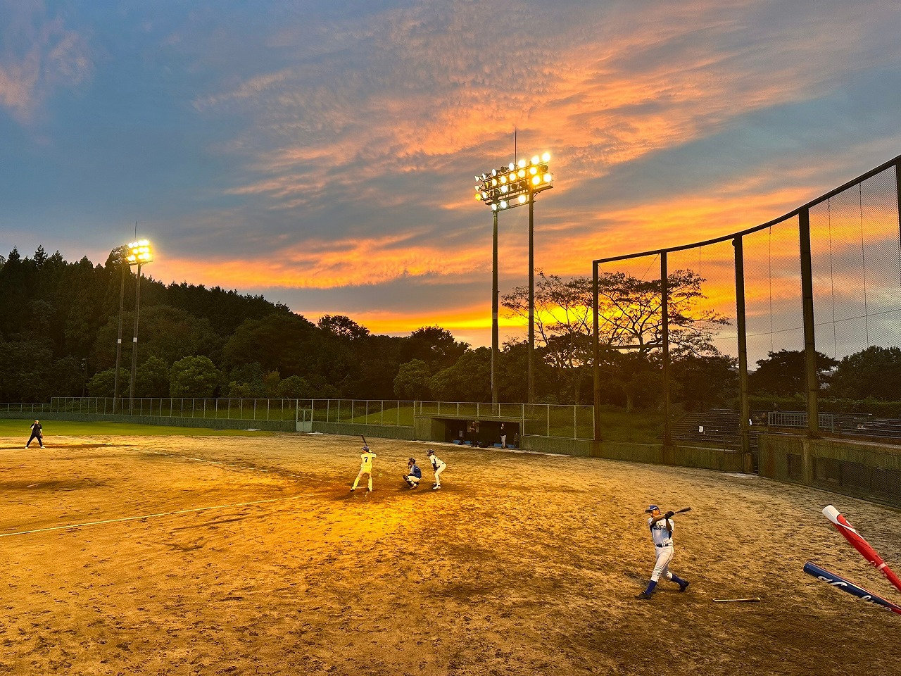 野球部もあります！（2024年加茂球場にて）