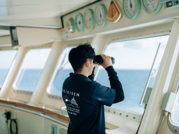 甲板部。フェリーの中で一番の花形ポジション。