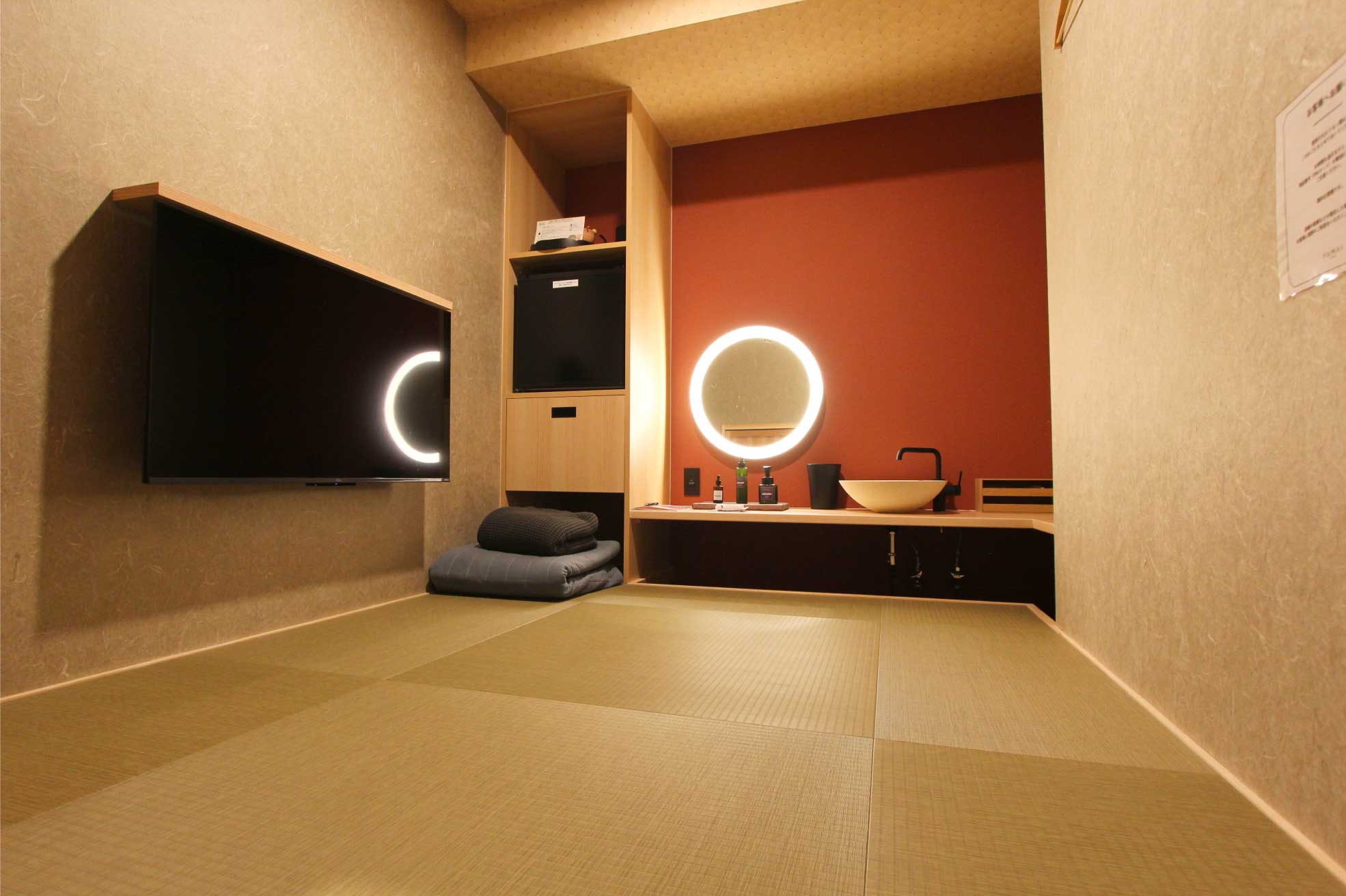 松江市にある「FUMAI sauna」の休憩スペース