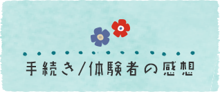 手続き/体験者の感想